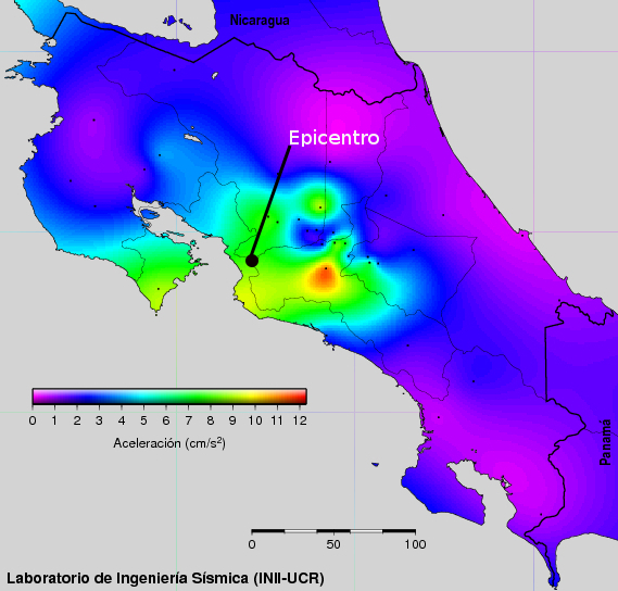 ¿Por qué en los mapas de aceleración la intensidad no varía de forma radial?