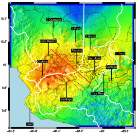 Escenario de un Mw 6.9 - 7.0 bajo el Valle Central