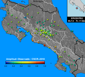 Simulación de un terremoto M7.5 en el Pacífico Central de Costa Rica